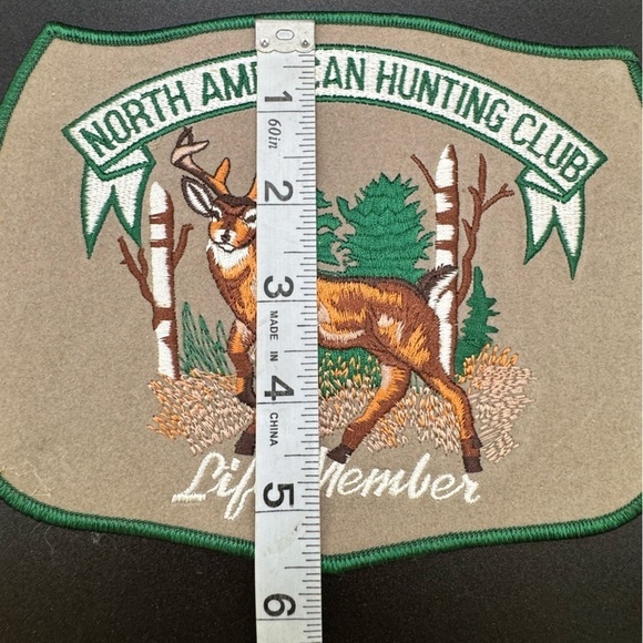 Vintage North American Hunting Club Life Member Patch Large Embroidered New - Picture 3 of 5